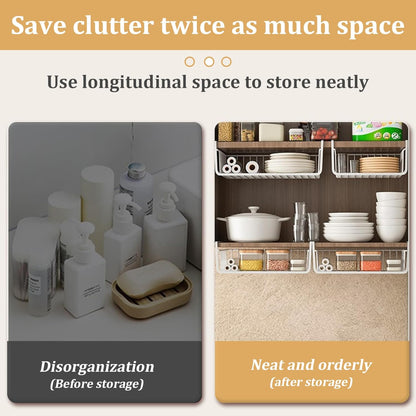 Under Shelf Storage Basket Large White