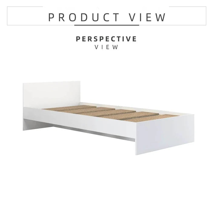 6.3FT Single Size Bed Frame / White