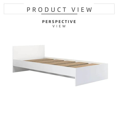 6.3FT Single Size Bed Frame / White
