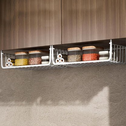 Under Shelf Storage Basket Large White