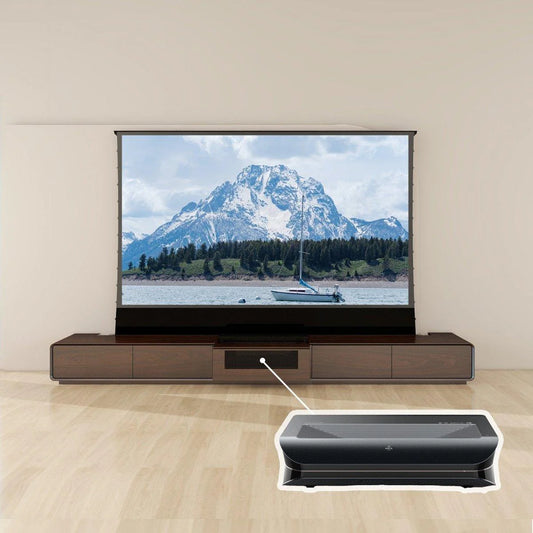 VIVIDSTORM Bundle - Projector & Screen & Motorised Laser TV Cabinet Copenhagen