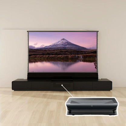 VIVIDSTORM Bundle - Projector & Screen & Motorised Laser TV Cabinet Copenhagen