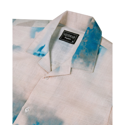 Abstract Printed Linen Shirt For Men