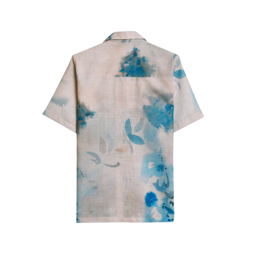Abstract Printed Linen Shirt For Men