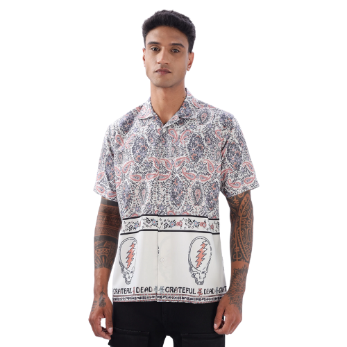 Grateful Dead Short Sleeve Camp Collar Shirt