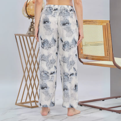 Grey Cloud Relaxed Fit Palazzo Pants for Women with Breathable Fabric