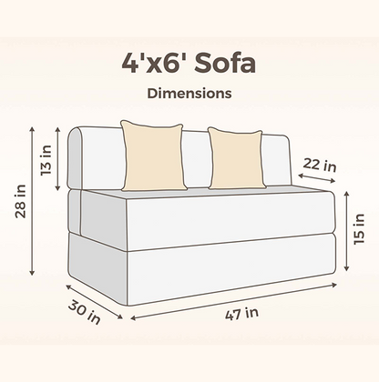 Chenille Sofa Bed 4' x 6'