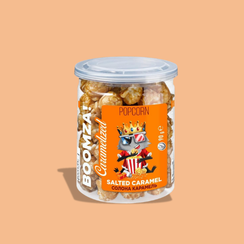 Caramelized Popcorn in Tube, Salted Caramel 90 g
