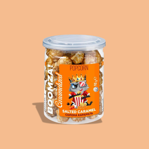 Caramelized Popcorn in Tube, Salted Caramel 90 g