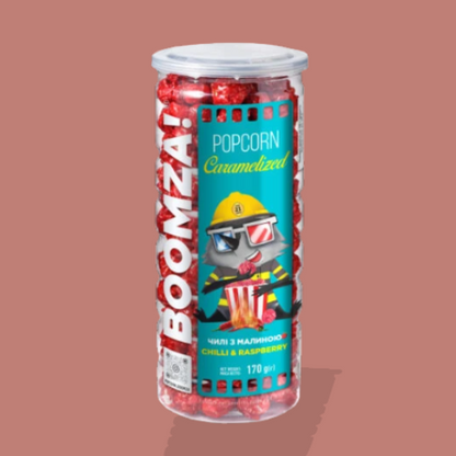 Caramelized Popcorn in Tube, Chili - Raspberry 170 g