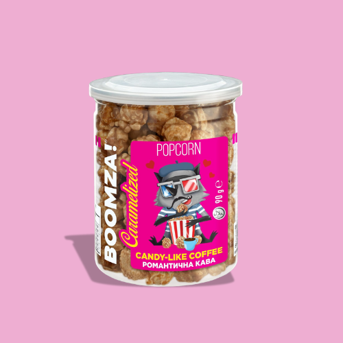 Caramelized Popcorn in Tube, Romantic Coffee (90 g) (Candy-Like Coffee)