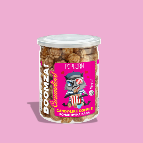 Caramelized Popcorn in Tube, Romantic Coffee (90 g) (Candy-Like Coffee)