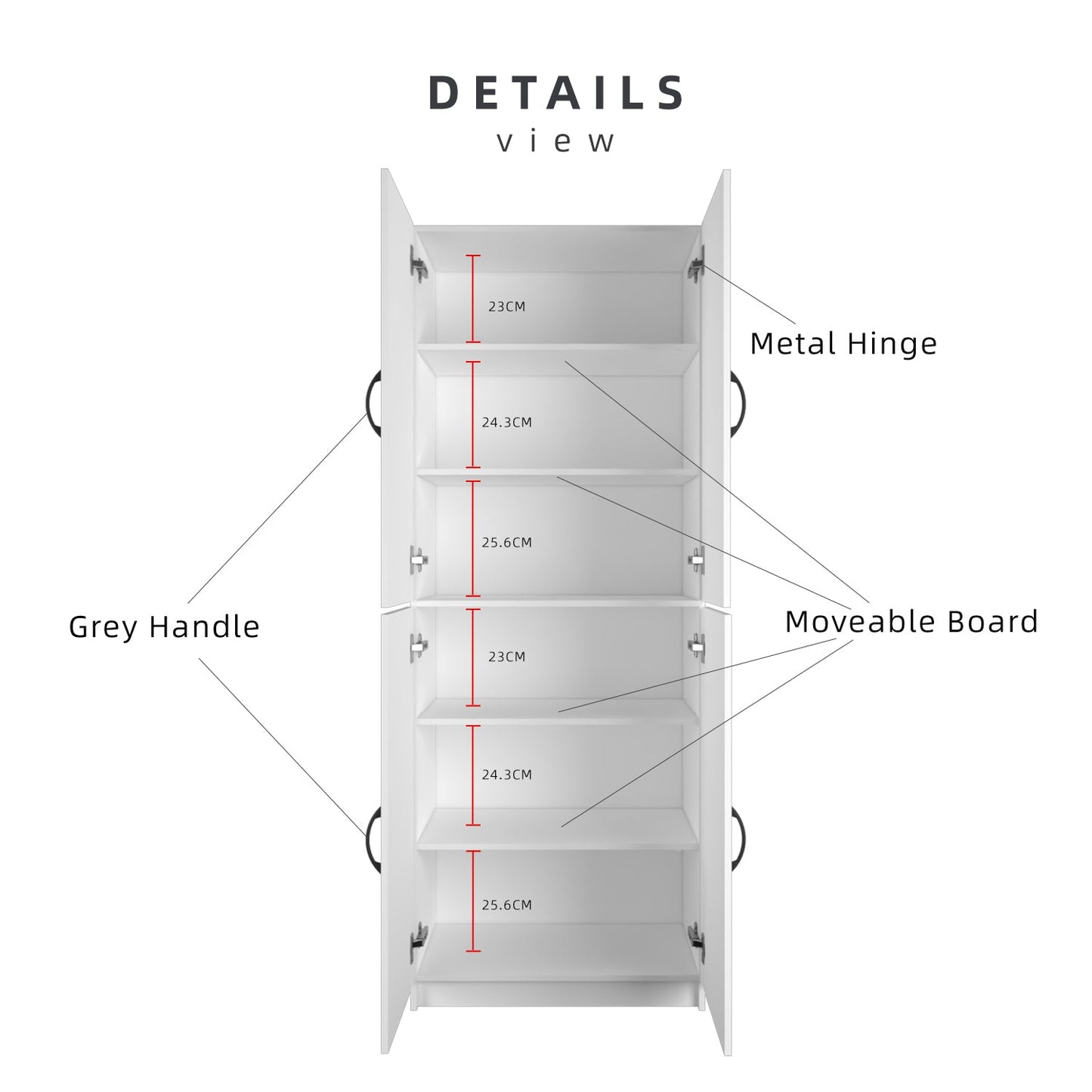 2FT Shoe Cabinet Shoe Rack/ Full White Colour
