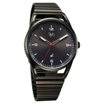 Fastrack Vyb Horizon Quartz Analog Grey Dial Grey Metal Strap Watch For Guys