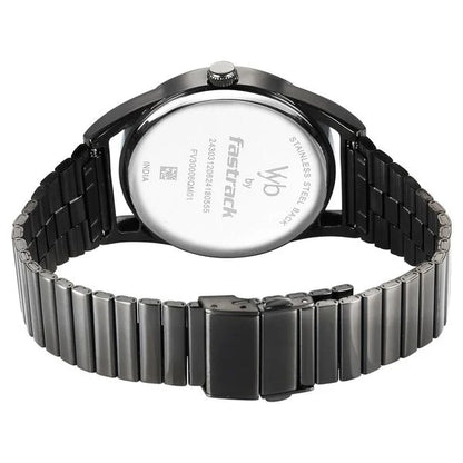 Fastrack Vyb Horizon Quartz Analog Grey Dial Grey Metal Strap Watch For Guys