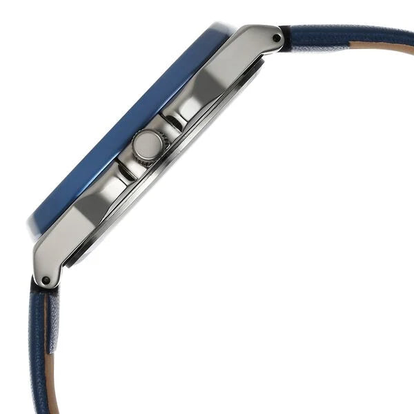 Fastrack Vyb Drift Quartz Analog Grey Dial Blue Color Leather Strap Watch For Guys