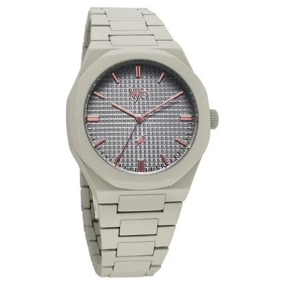 Vyb Hustler By Fastrack Quartz Analog Grey Dial Metal Strap Watch For Guys