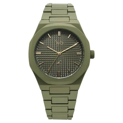 Vyb Hustler By Fastrack Quartz Analog Green Dial Metal Strap Watch For Guys