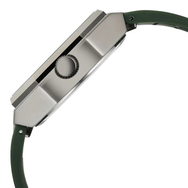 Vyb Rebel By Fastrack Quartz Analog Green Dial Silicone Strap Watch For Guys