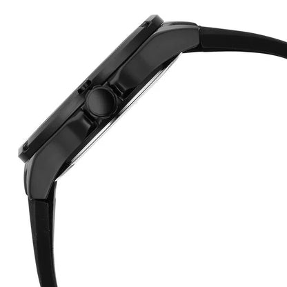 Vyb Challenger By Fastrack Quartz Analog Black Dial Silicone Strap Watch For Guys