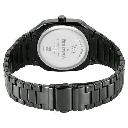 Vyb Maverick By Fastrack Quartz Analog Grey Dial Metal Strap Watch For Guys