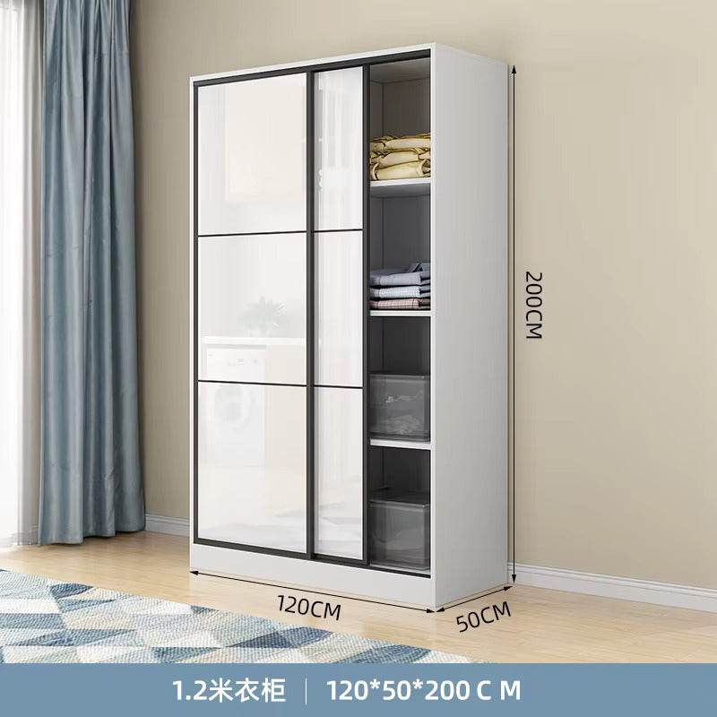 BD33 WARDROBE	 (WHITE / 120*50*200H) - Thebrands