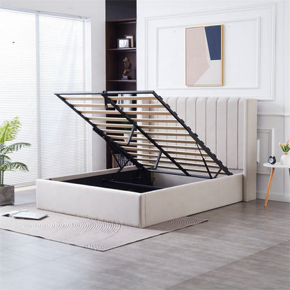 Queen Size leather Storage Bed- White (152*190)