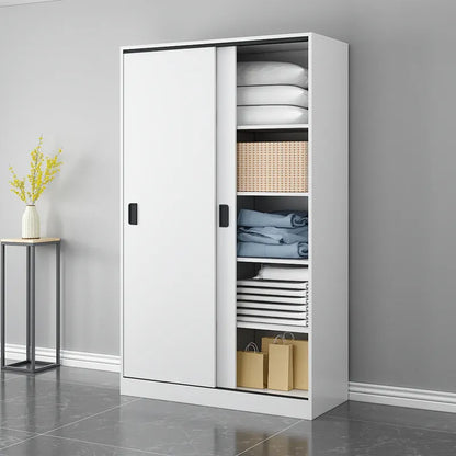 BD07 2DOOR SLIDING WARDROBE	(PURE WHITE / 160*50*180H)