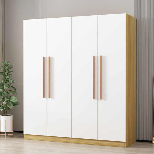 4DOOR WARDROBE (WHITE BROWN / 160*50*180H)