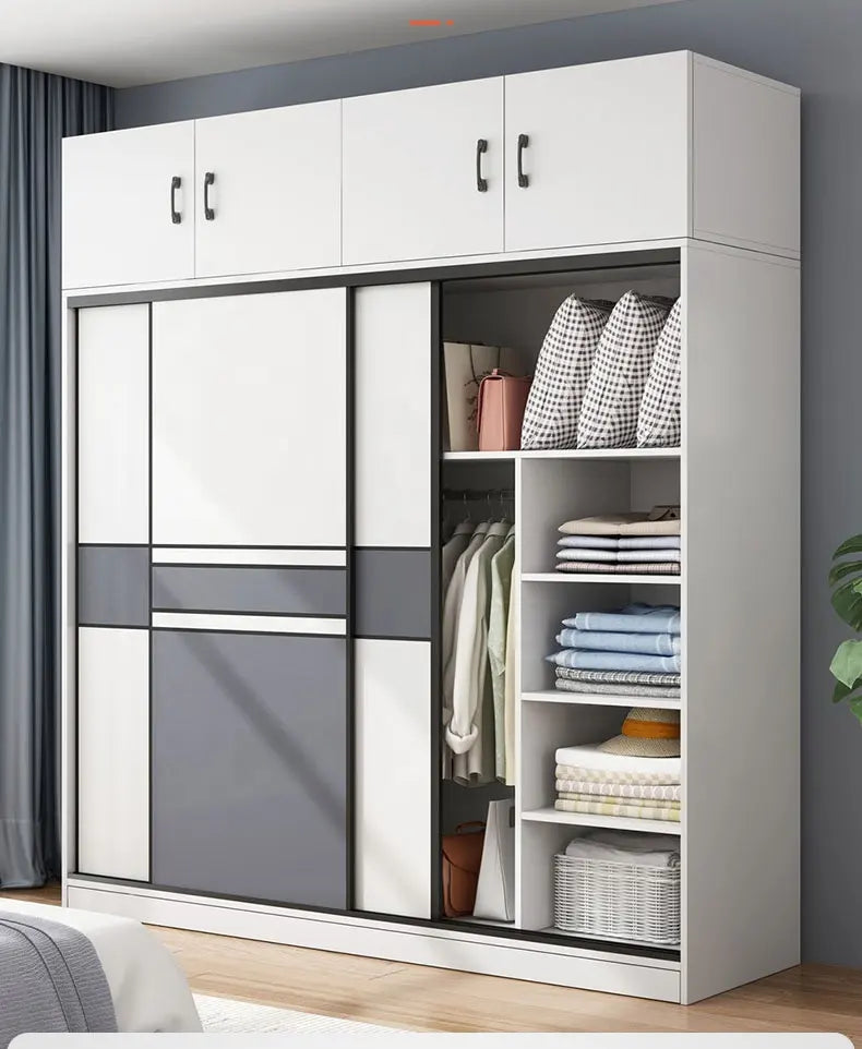 04 3DOOR SLIDING WARDROBE (WHITE / 180*50*200H)