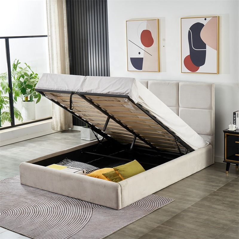 Queen Size leather Storage Bed- White (152*190)  Q2306