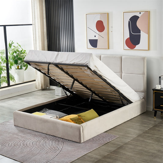 Queen Size leather Storage Bed- White (152*190)  Q2306