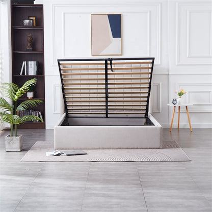 Queen Size leather Storage Bed- White (152*190)