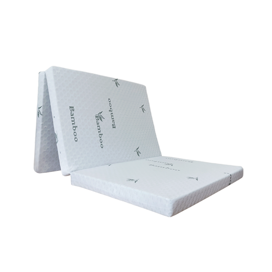 Latex Feel Foldable Anti-Static Bamboo Foam Mattress (190CM x 90CM x 7CM) 2.5 Inches