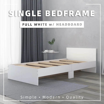 6.3FT Single Size Bed Frame / White