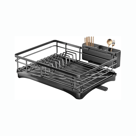Dish Drainer with Utensil Holder-A75 / 1 Layer White - Thebrands