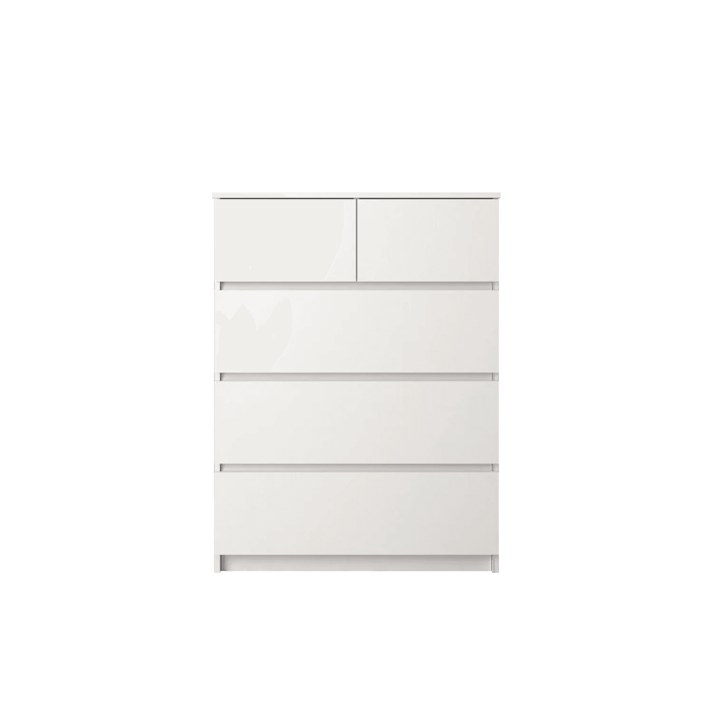 5 Layers Chest Drawer / White Colour (L79cm x W40cm x H105cm) - Thebrands
