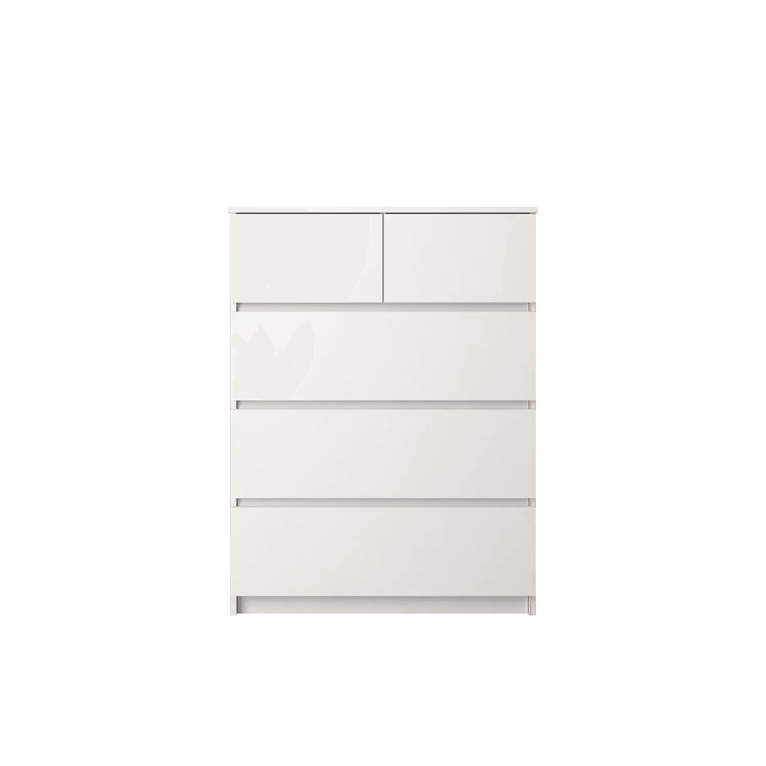 5 Layers Chest Drawer / White Colour (L79cm x W40cm x H105cm) - Thebrands