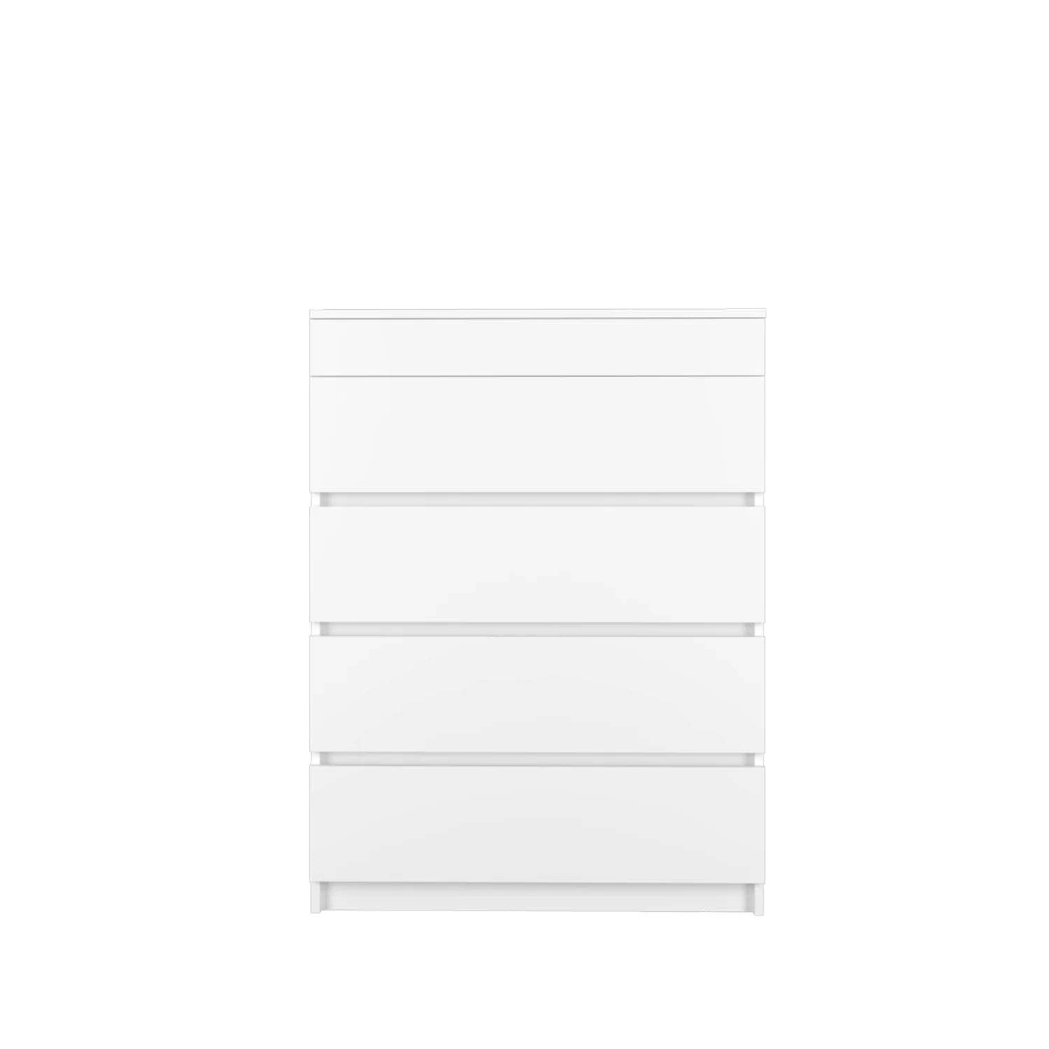 4 Layers Chest Drawer with Door / White Colour (L79cm x W40cm x H105cm) - Thebrands