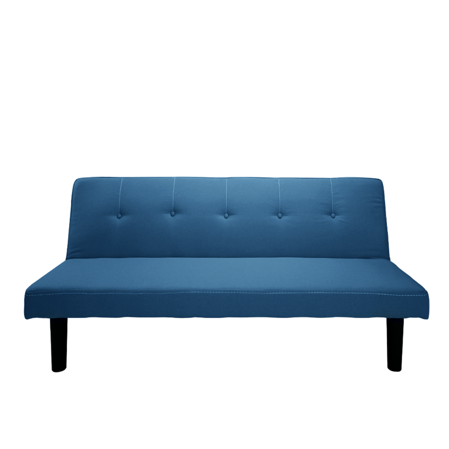 3 Seater Linen Fabric Foldable Sofa Bed - Blue