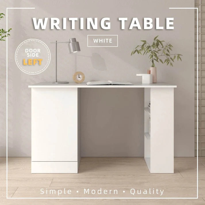 3.9FT study Desk Writing Table Office Table White (L119cm x W49cm x H75cm)
