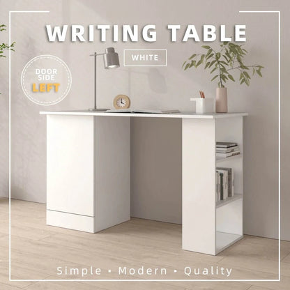 3.9FT study Desk Writing Table Office Table White (L119cm x W49cm x H75cm)