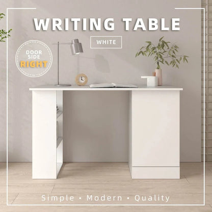 3.9FT study Desk Writing Table Office Table White (L119cm x W49cm x H75cm)