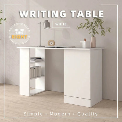 3.9FT study Desk Writing Table Office Table White (L119cm x W49cm x H75cm)