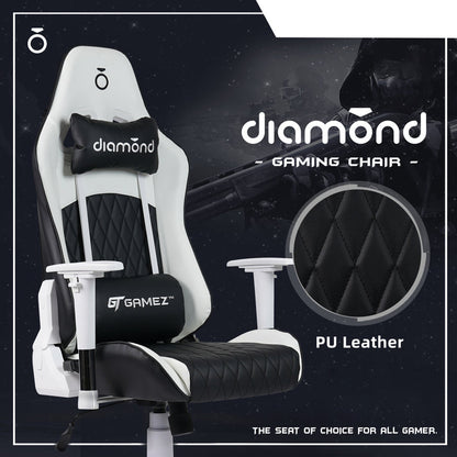 Gaming Chair with Ergonomic Design / Support Pillows  Black (126-135CM x 64.5CM x 75CM)