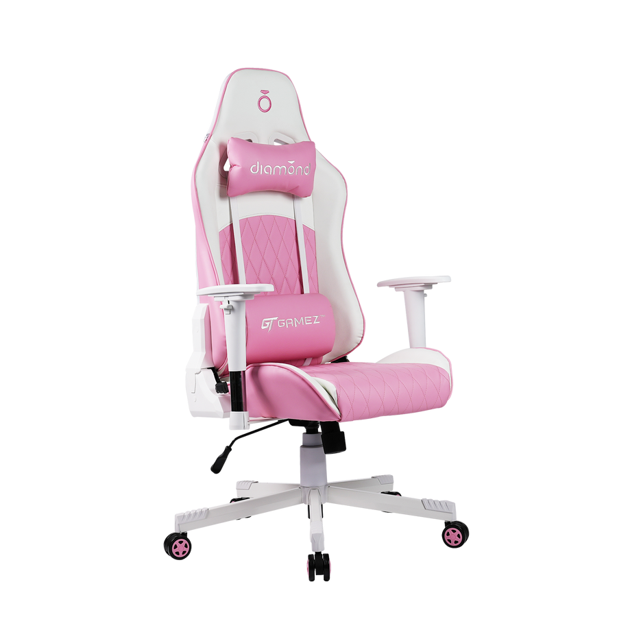 Gaming Chair with Ergonomic Design / Support Pillows  Pink (126-135CM x 64.5CM x 75CM)