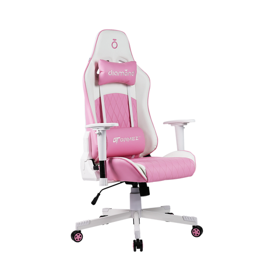 Gaming Chair with Ergonomic Design / Support Pillows  Pink (126-135CM x 64.5CM x 75CM)