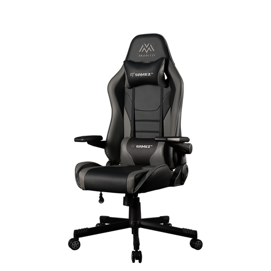 GAMING CHAIR, ERGONOMIC BACKREST, S. PILLOW - Grey