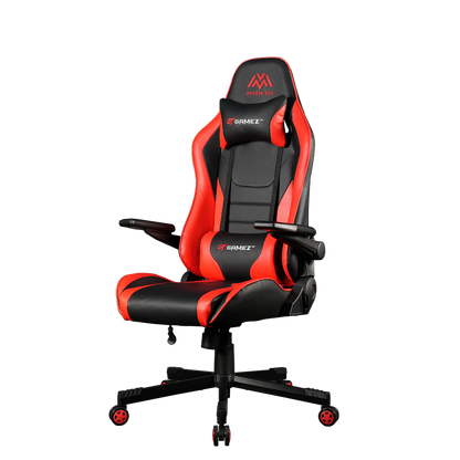 GAMING CHAIR, ERGONOMIC BACKREST, S. PILLOW - RED
