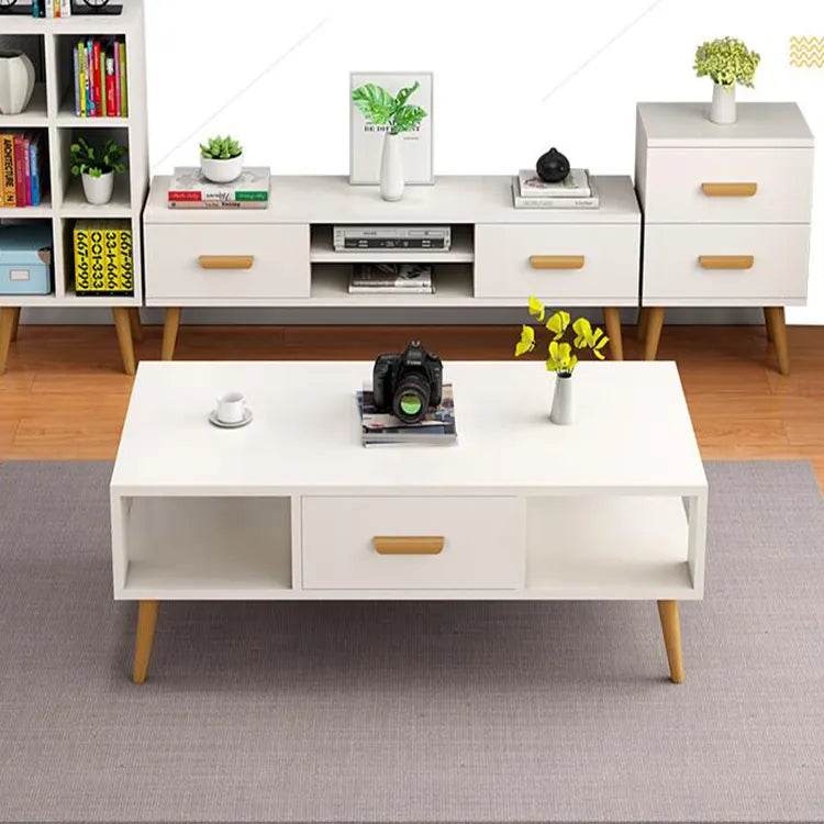 DS0425 TV CABINET CENTER TABLE (WHITE / 120*60*42H) - Thebrands